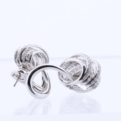 Boucles d'oreilles en or blanc et diamants De Grisogono