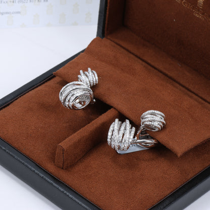Boucles d'oreilles en or blanc et diamants De Grisogono