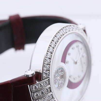 Harry Winston Premier Diamond Second PRNASS36WW001 Krokodilleder x WG AT MOP Zifferblatt 36mm Uhr