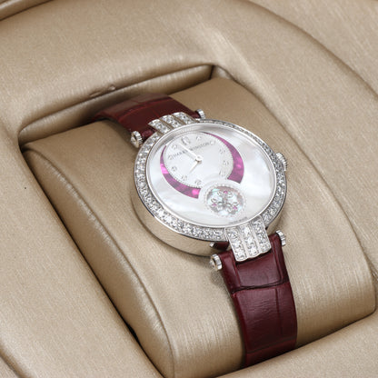 Harry Winston Premier Diamond Second PRNASS36WW001 Krokodilleder x WG AT MOP Zifferblatt 36mm Uhr