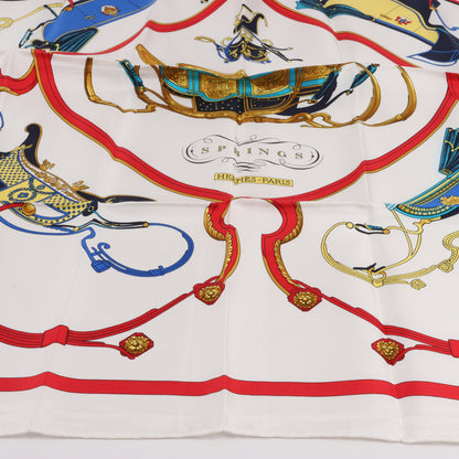 Hermès Carré 90 "SPRINGS" 100% Silk Scarf