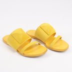 HERMES Kaia Suede Sandals in Yellow Gold, Size 36.5 EU