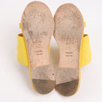 HERMES Kaia Suede Sandals in Yellow Gold, Size 36.5 EU