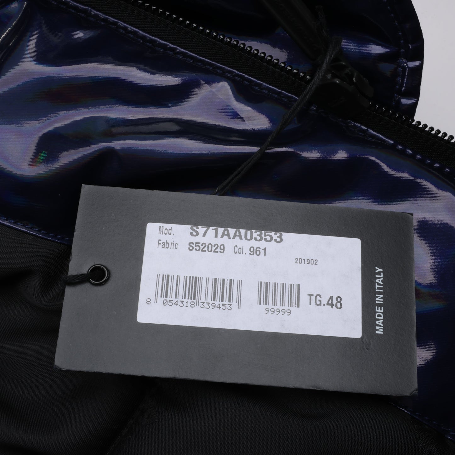 DSQUARED2 Glossy Navy Puffer Jacket, Size 48