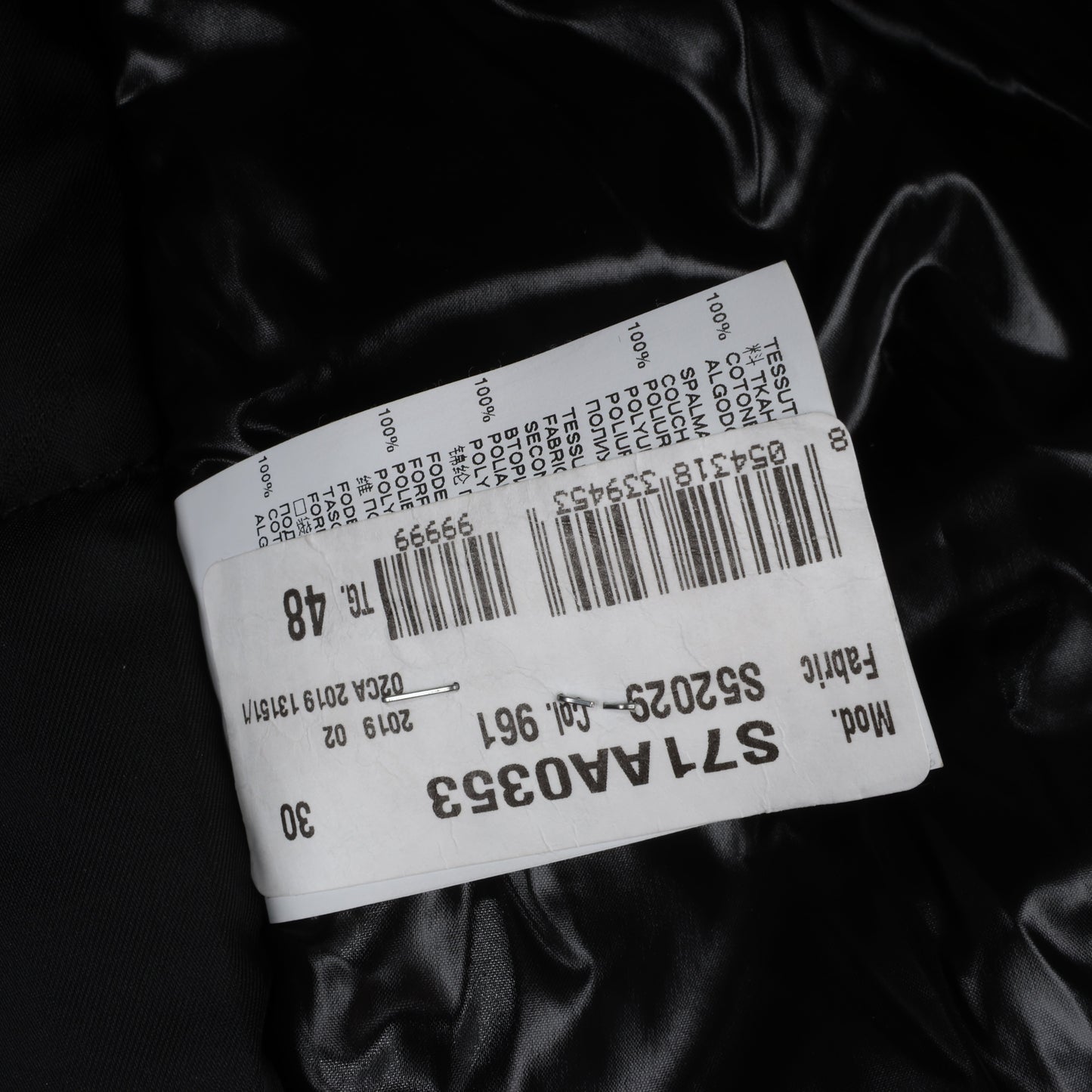 DSQUARED2 Glossy Navy Puffer Jacket, Size 48