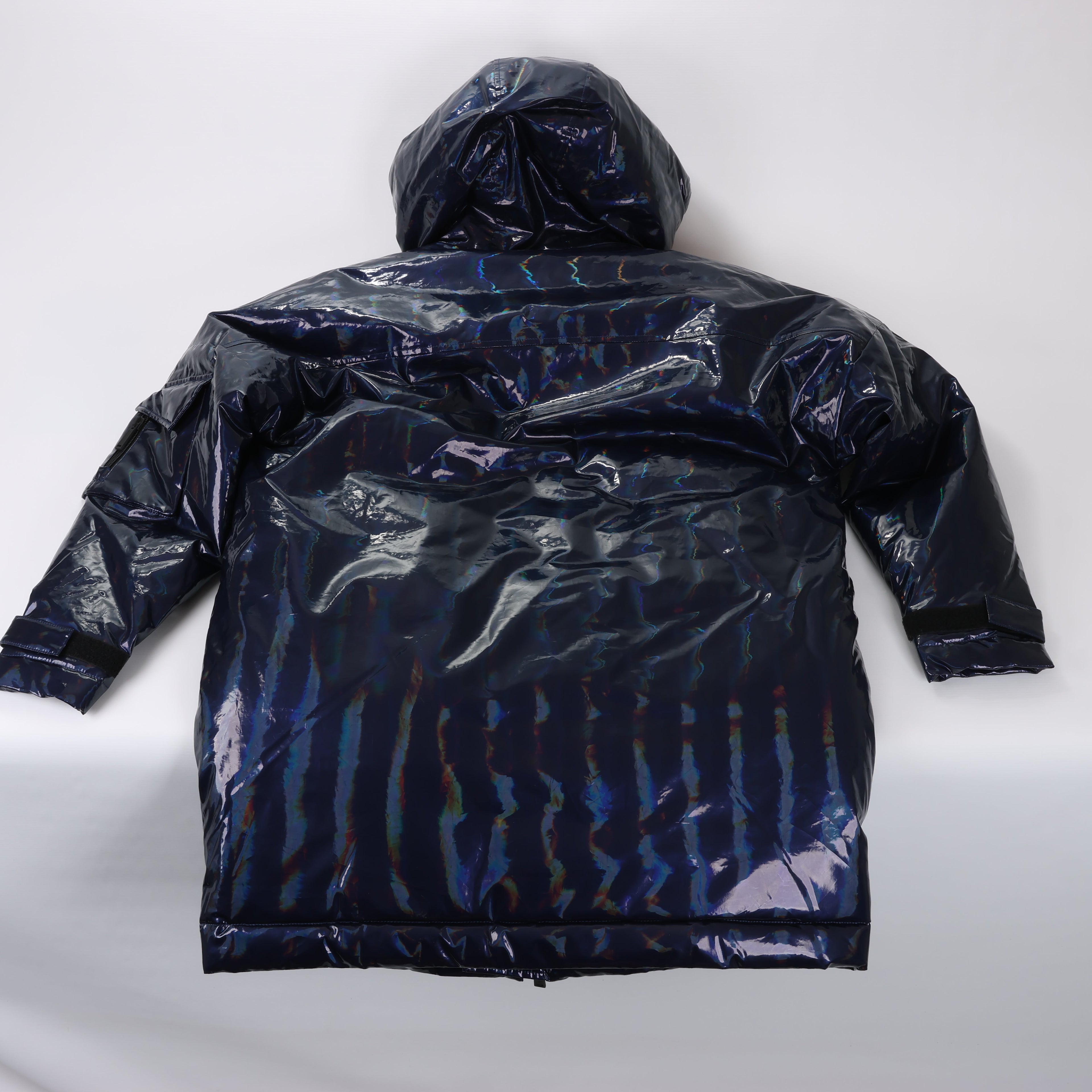 DSQUARED2 Glossy Navy Puffer Jacket, Size 48