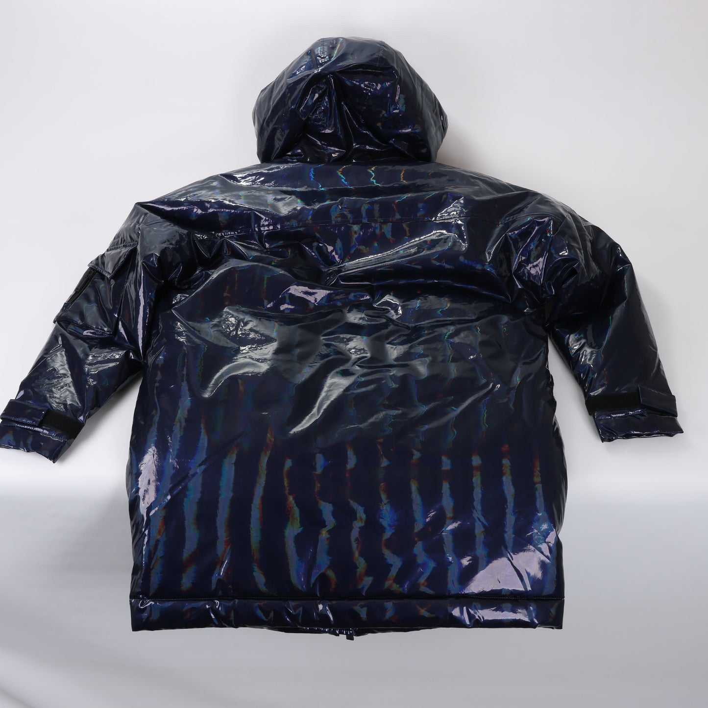 DSQUARED2 Glossy Navy Puffer Jacket, Size 48