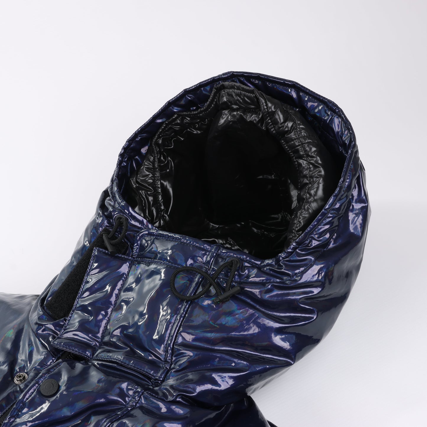 DSQUARED2 Glossy Navy Puffer Jacket, Size 48