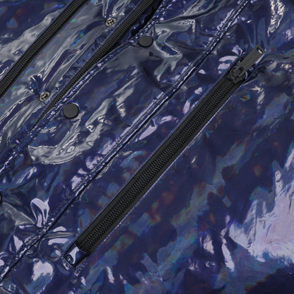 DSQUARED2 Glänzende Pufferjacke in Marineblau, Größe 48