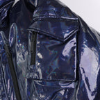 DSQUARED2 Glossy Navy Puffer Jacket, Size 48