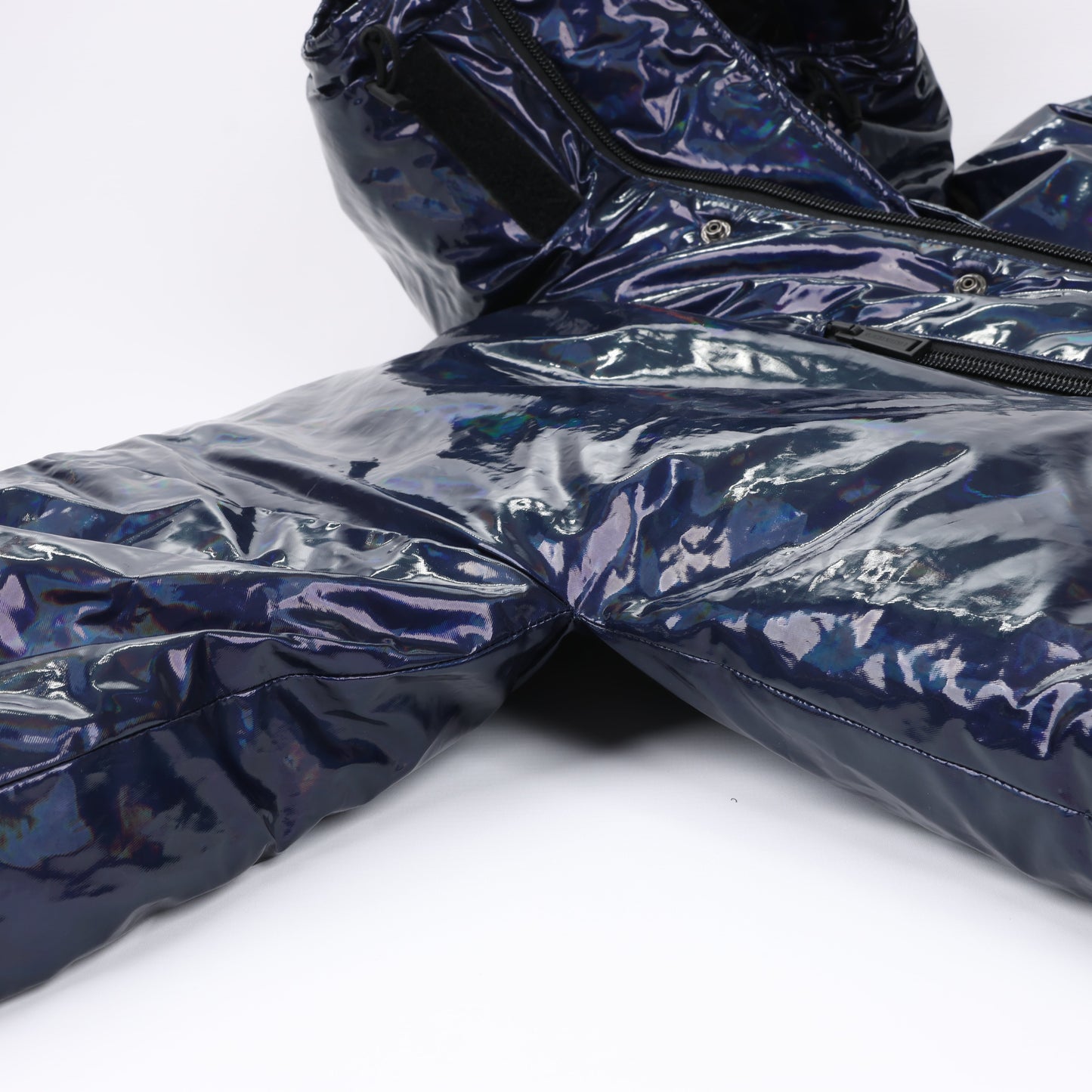 DSQUARED2 Glossy Navy Puffer Jacket, Size 48