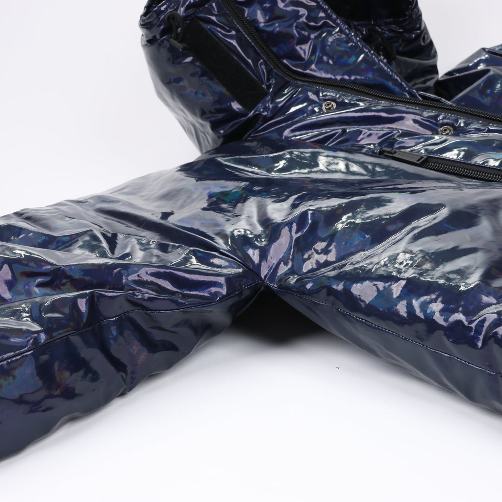 DSQUARED2 Glossy Navy Puffer Jacket, Size 48