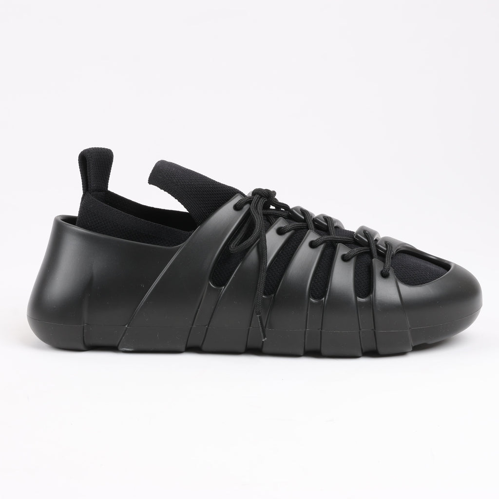 Bottega Veneta Trails Knit x Rubber Sneakers in Black, Size 42 EU