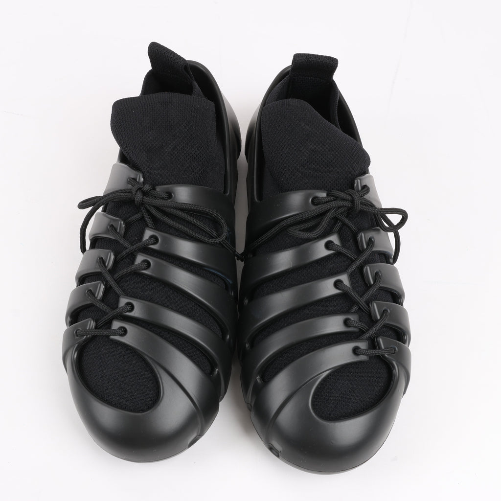 Bottega Veneta Trails Knit x Rubber Sneakers in Black, Size 42 EU