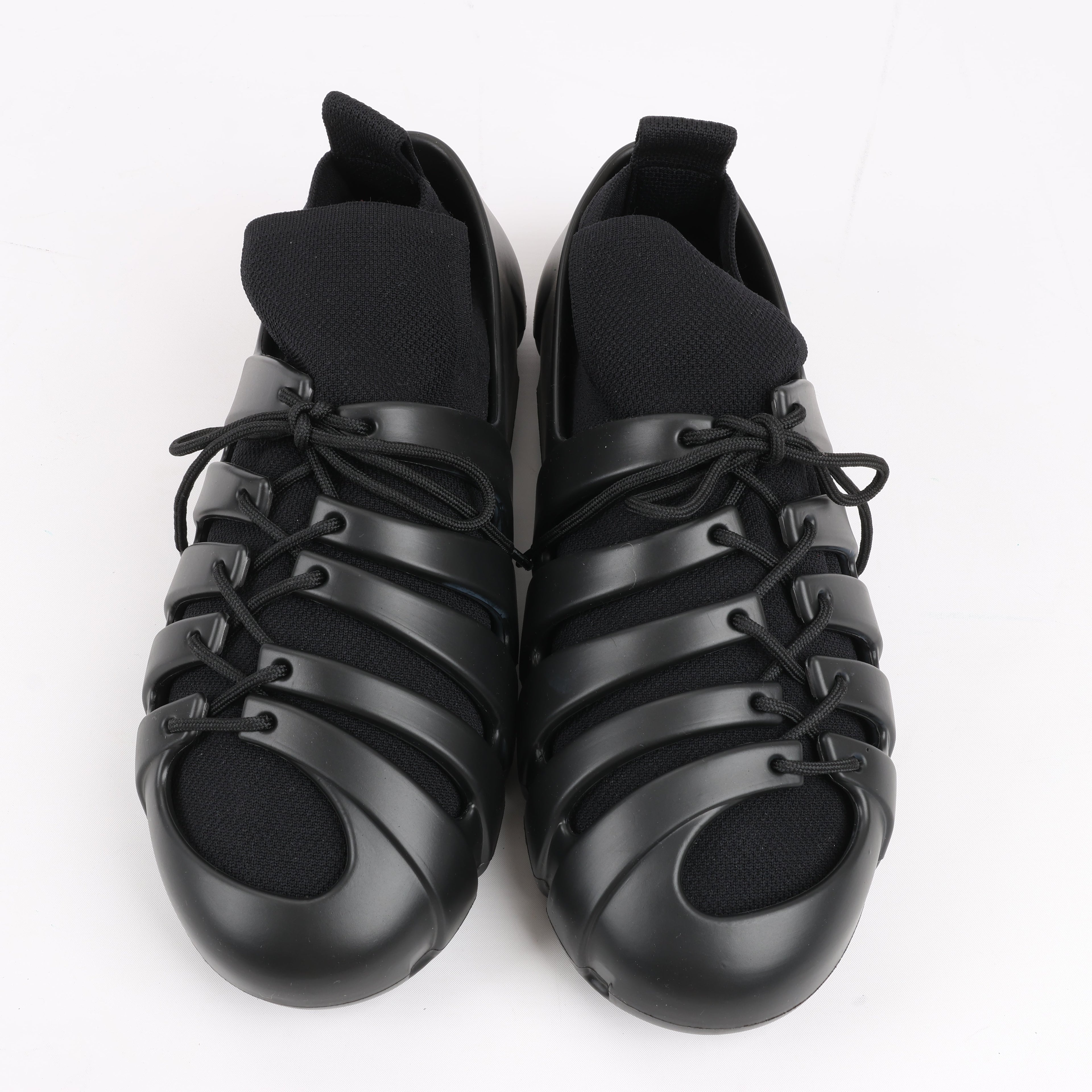 Bottega Veneta Trails Knit x Rubber Sneakers in Black, Size 42 EU