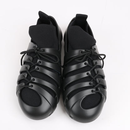 Baskets Bottega Veneta Trails Knit x Rubber noires, pointure 42