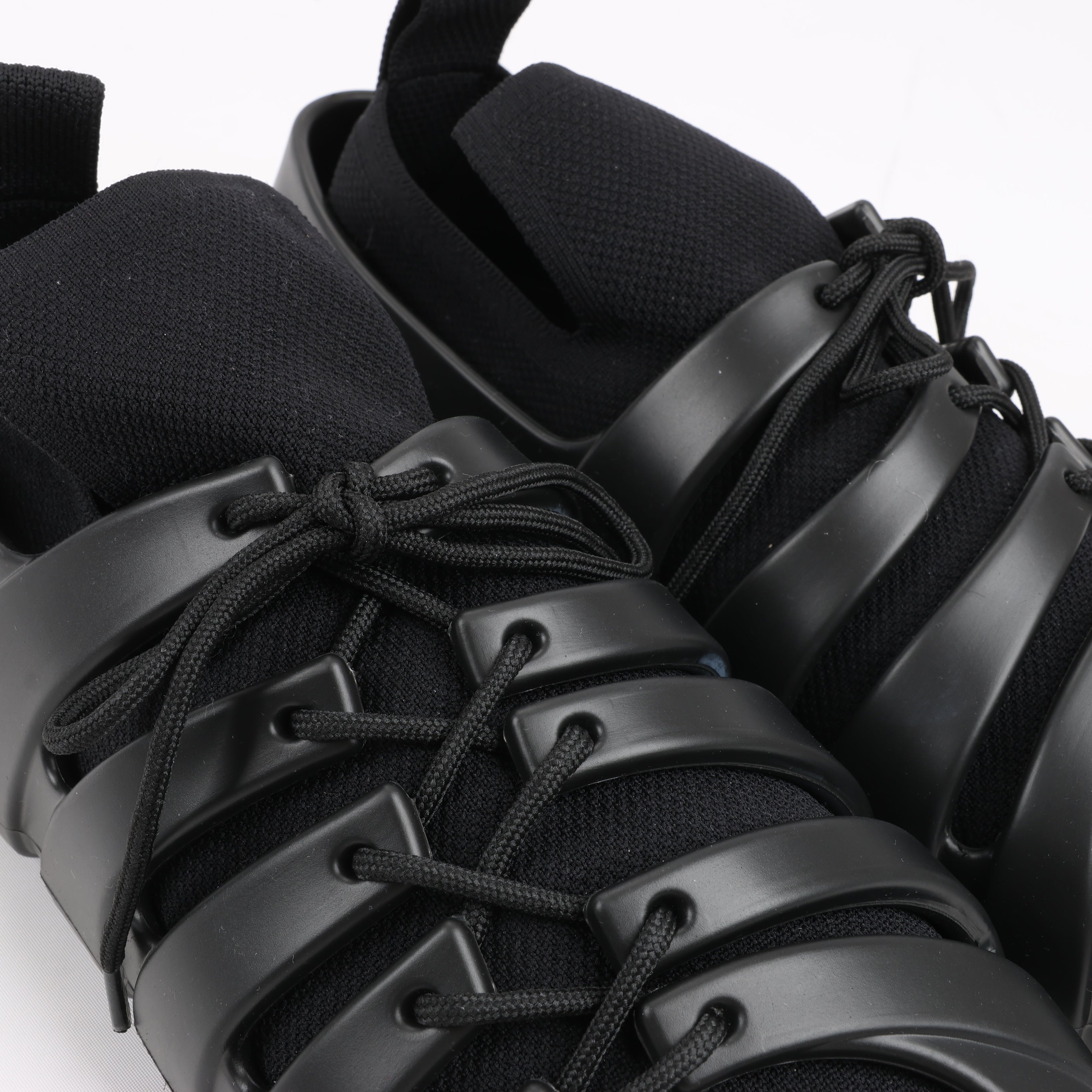 Bottega Veneta Trails Knit x Rubber Sneakers in Black, Size 42 EU