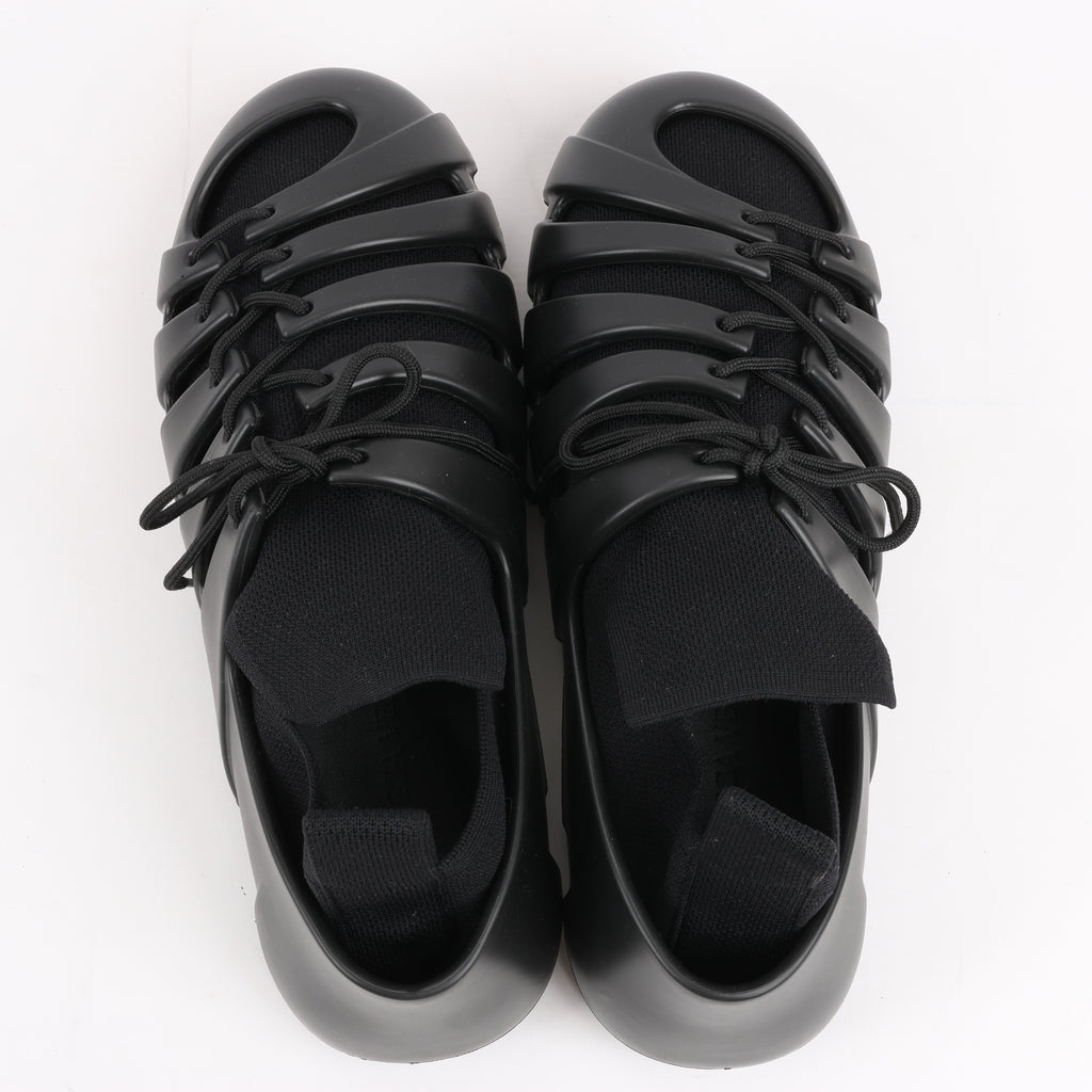 Bottega Veneta Trails Knit x Rubber Sneakers in Black, Size 42 EU