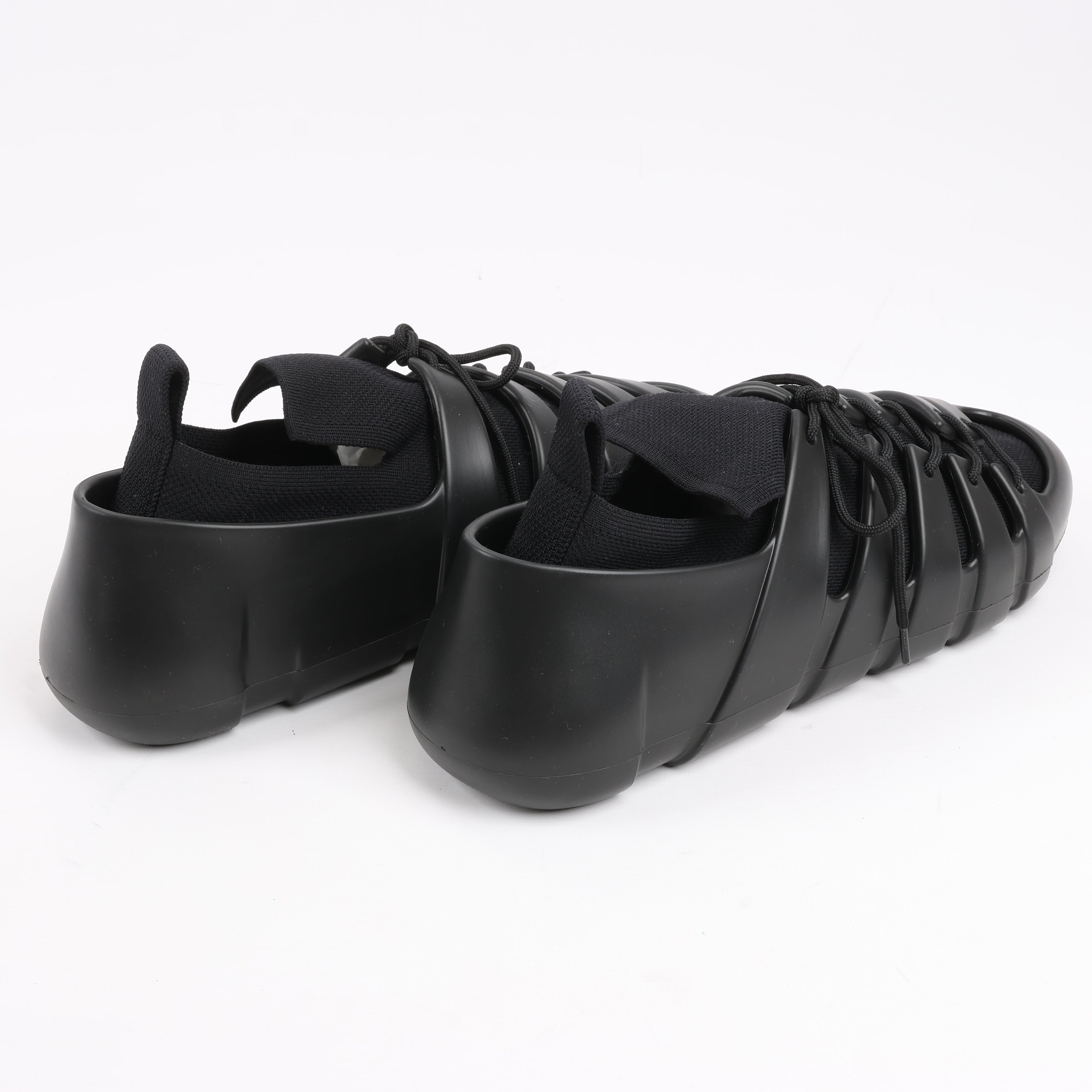 Bottega Veneta Trails Knit x Rubber Sneakers in Black, Size 42 EU
