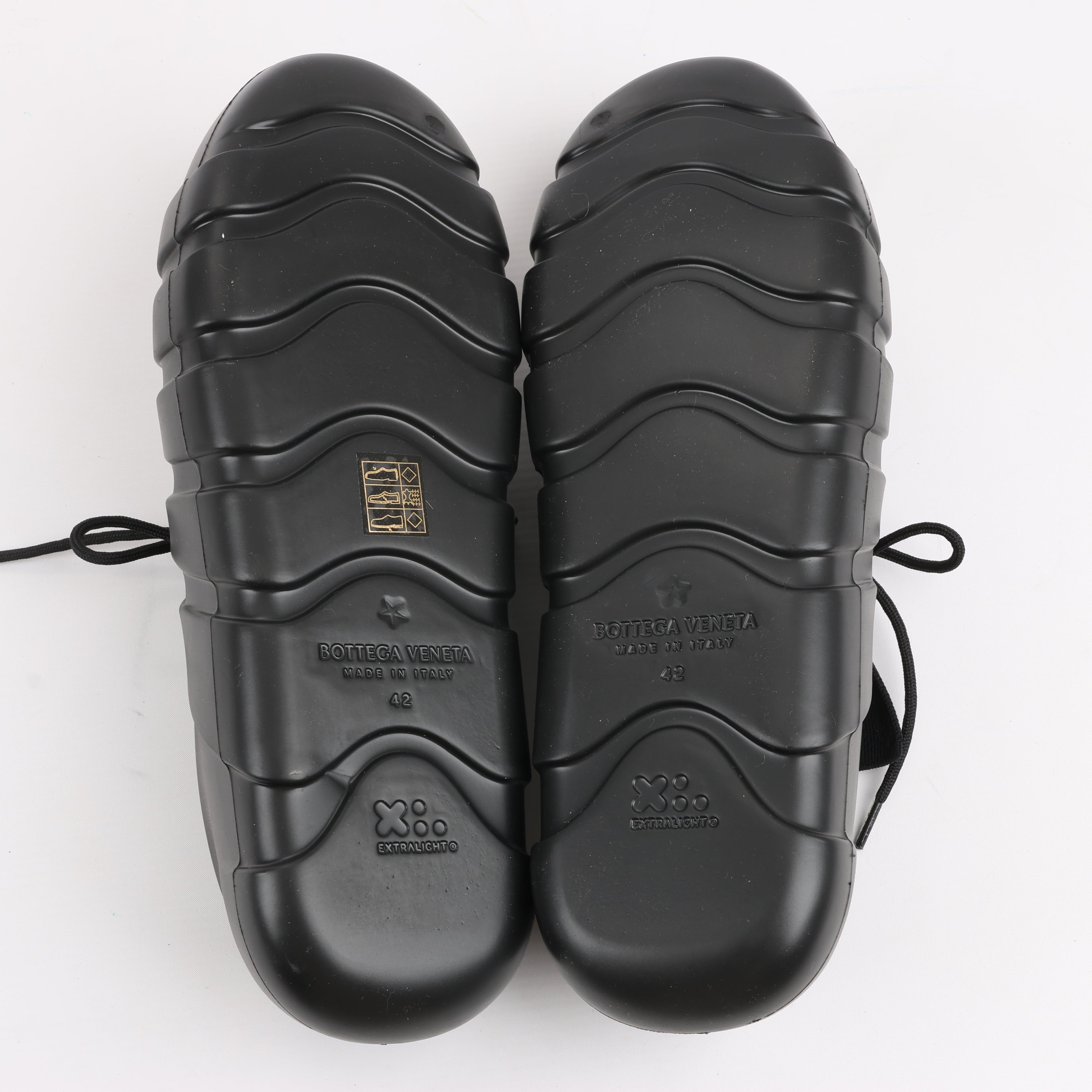 Bottega Veneta Trails Knit x Rubber Sneakers in Black, Size 42 EU