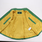 DSQUARED2 Green Leather Cape Jacket, Style S75AM0561, Size 38