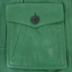 DSQUARED2 Green Leather Cape Jacket, Style S75AM0561, Size 38