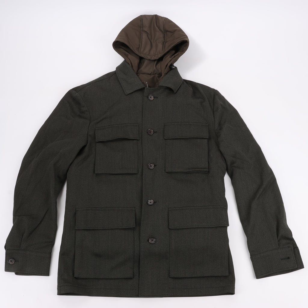 CC Collection Corneliani Wool Jacket with Removable Puffer Vest, Size 50