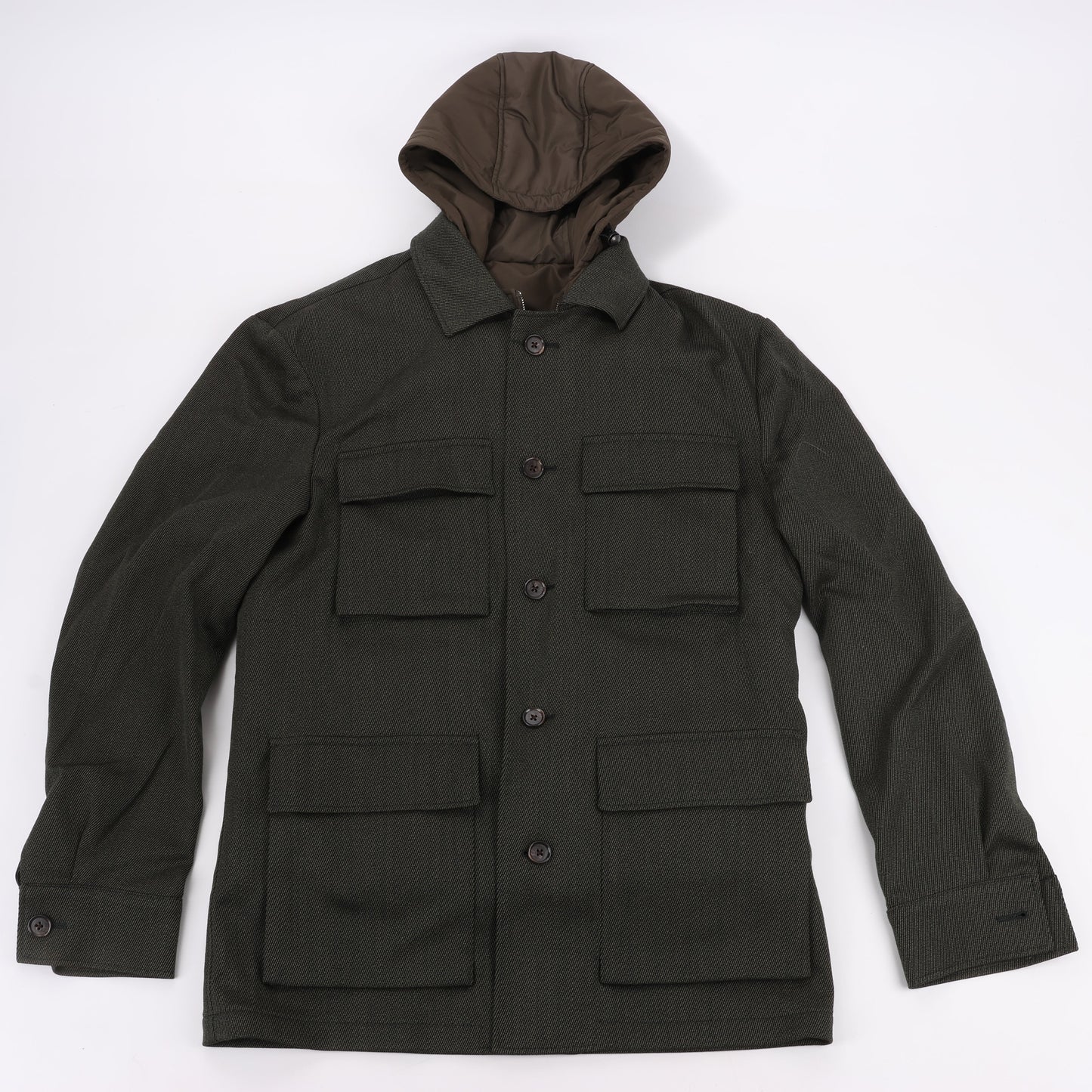 CC Collection Corneliani Wool Jacket with Removable Puffer Vest, Size 50