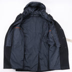 CC Collection Corneliani Wool Coat with Removable Hooded Liner, Size 50