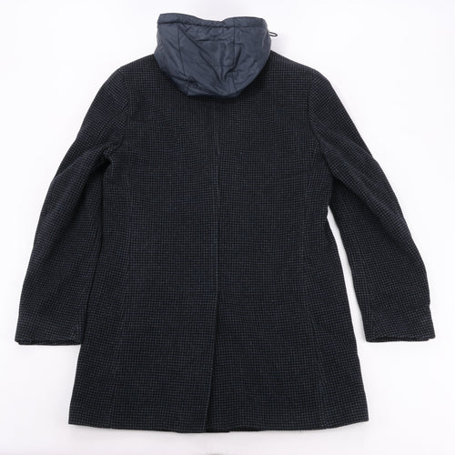 Abrigo de lana Corneliani de la colección CC con capucha extraíble, talla 50