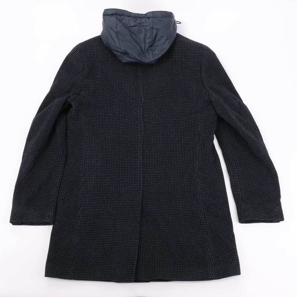 Abrigo de lana Corneliani de la colección CC con capucha extraíble, talla 50
