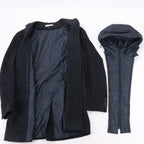 CC Collection Corneliani Wool Coat with Removable Hooded Liner, Size 50