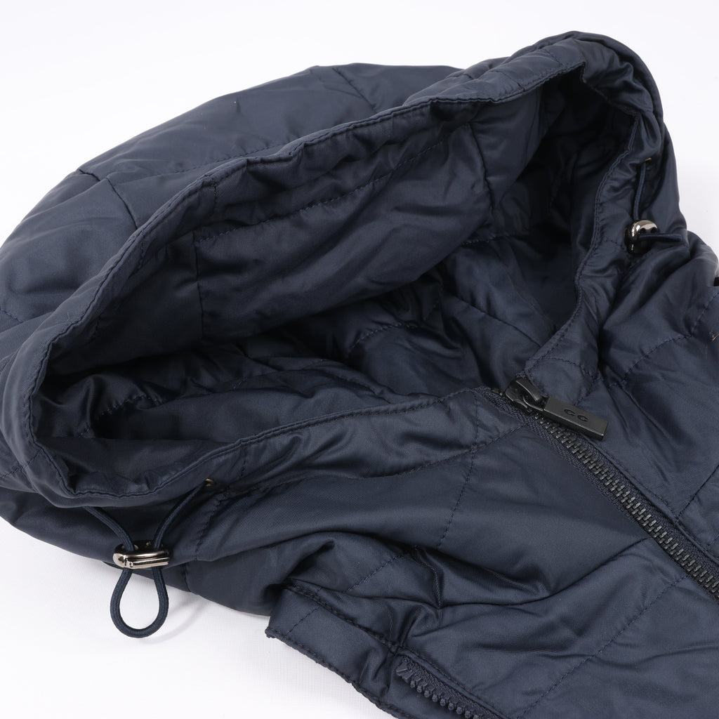 Abrigo de lana Corneliani de la colección CC con capucha extraíble, talla 50