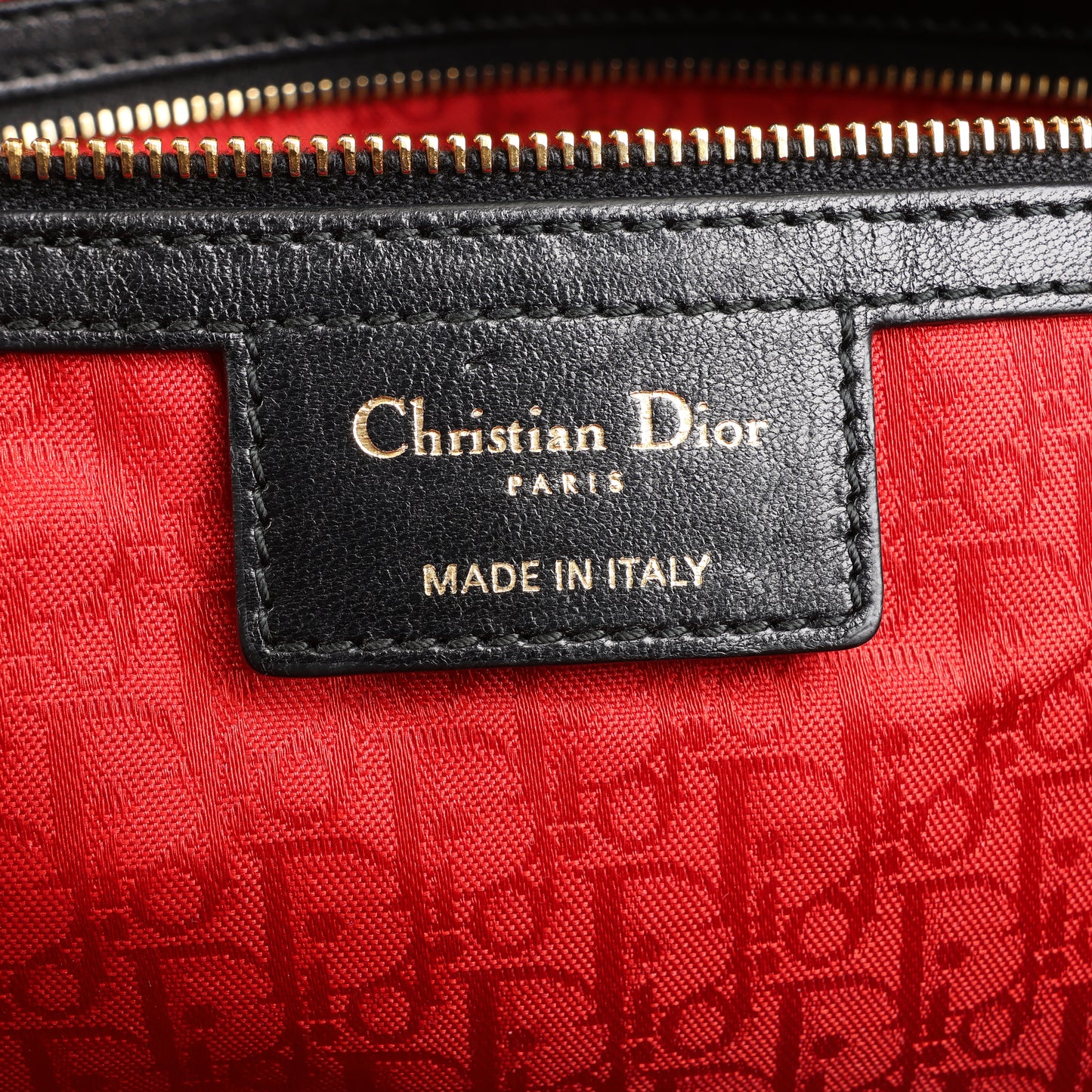 Grand sac à main Christian Dior Lady Dior en cuir Cannage à double compartiment, noir