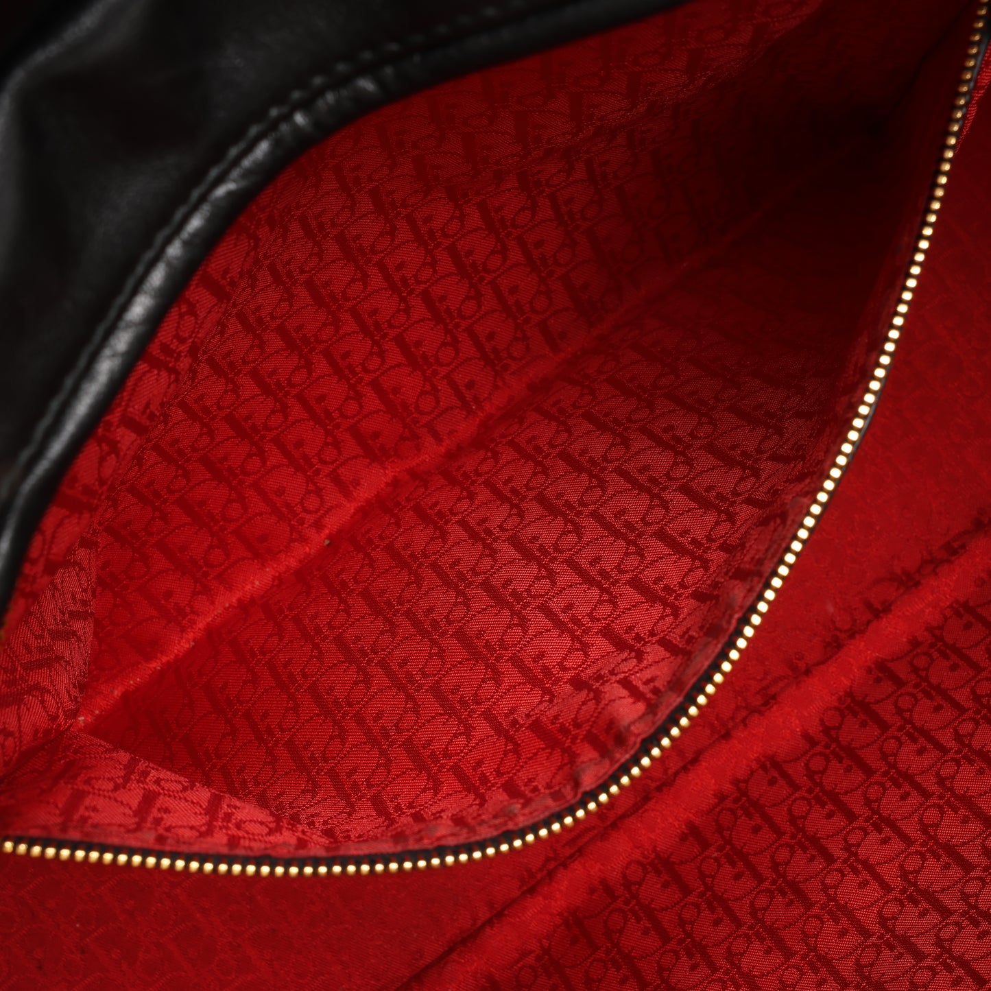 Grand sac à main Christian Dior Lady Dior en cuir Cannage à double compartiment, noir