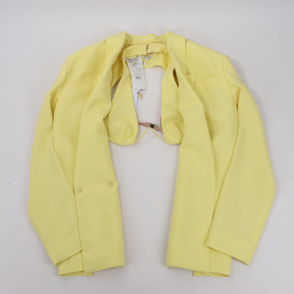 Gelber Blazer von Alessandro Vigilante mit passendem BH-Top, Größe 44/40