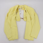 Alessandro Vigilante Yellow Blazer with Coordinating Bra Top, Size 44/40 IT