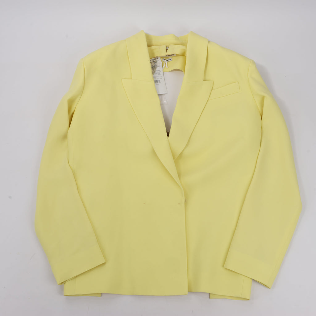 Alessandro Vigilante Yellow Blazer with Coordinating Bra Top, Size 44/40 IT