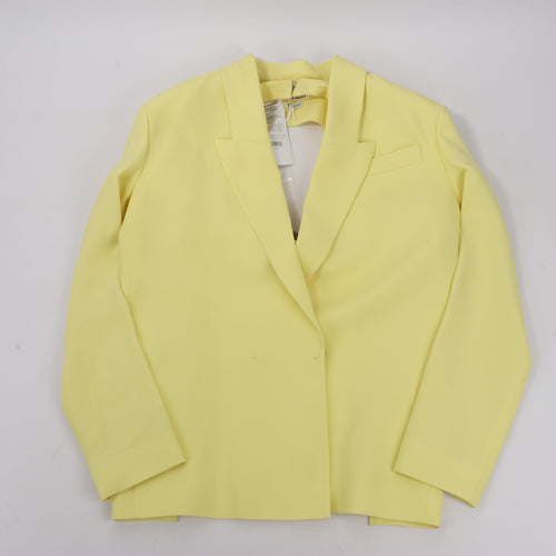 Alessandro Vigilante Yellow Blazer with Coordinating Bra Top, Size 44/40 IT