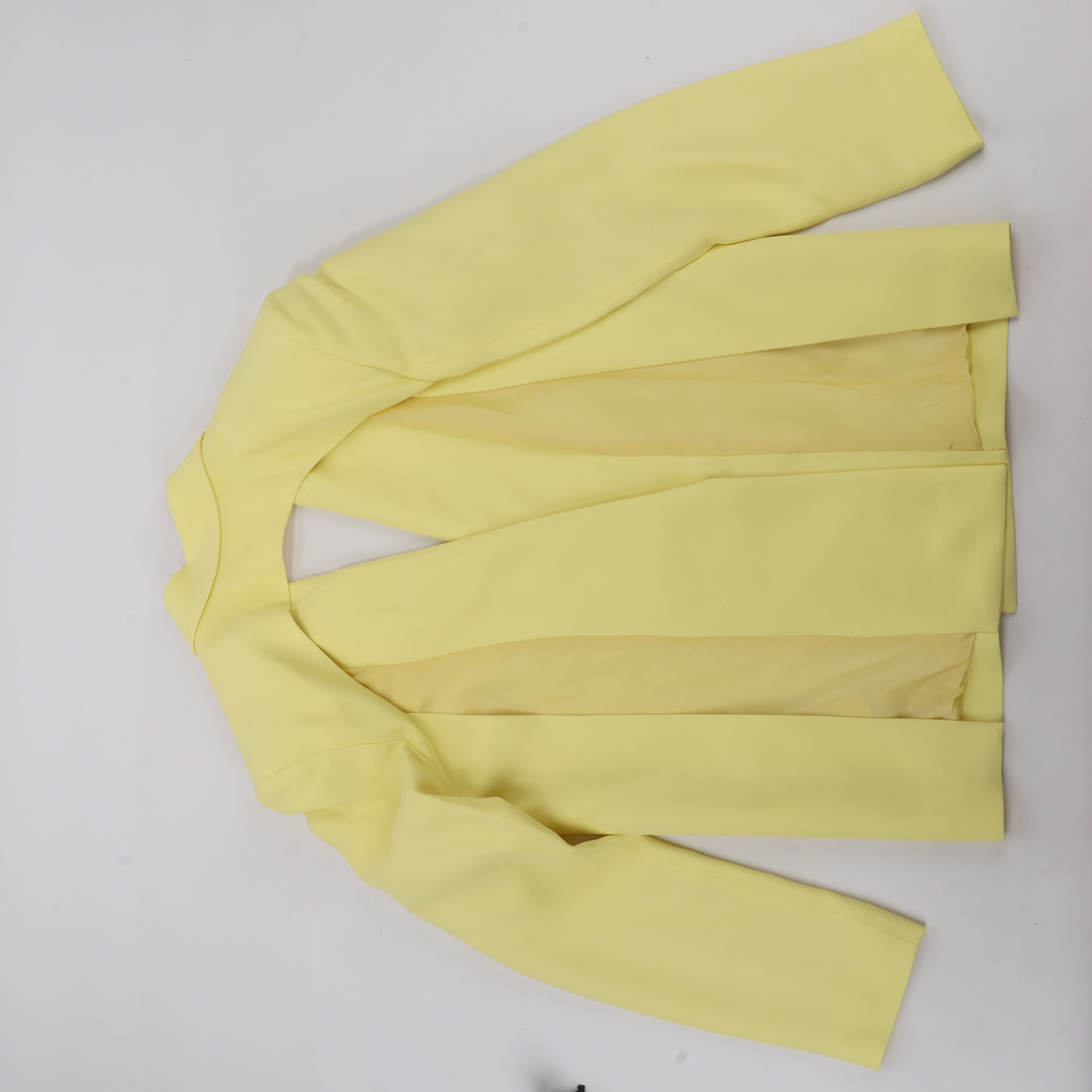 Alessandro Vigilante Yellow Blazer with Coordinating Bra Top, Size 44/40 IT