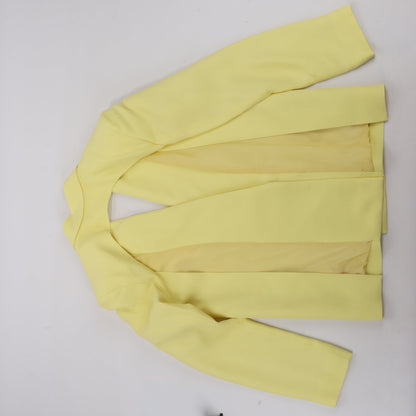Alessandro Vigilante Yellow Blazer with Coordinating Bra Top, Size 44/40