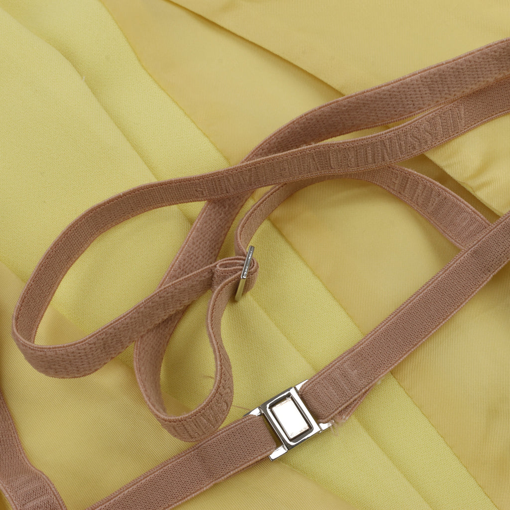 Alessandro Vigilante Yellow Blazer with Coordinating Bra Top, Size 44/40 IT