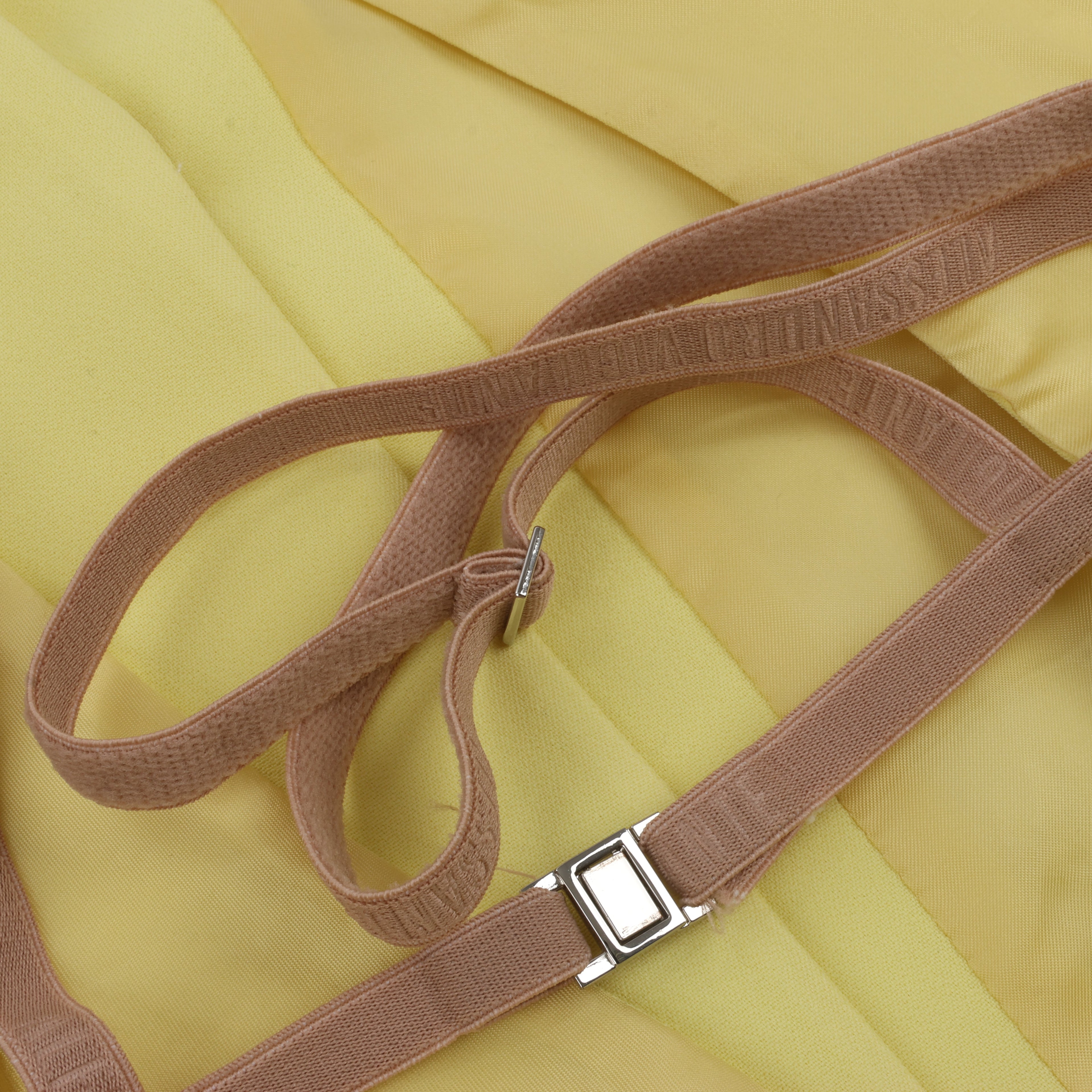 Alessandro Vigilante Yellow Blazer with Coordinating Bra Top, Size 44/40 IT