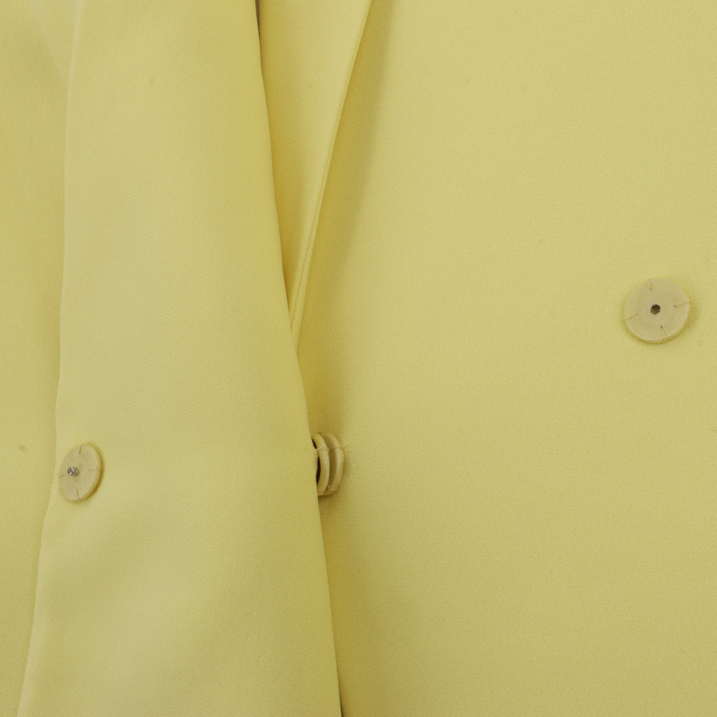 Alessandro Vigilante Yellow Blazer with Coordinating Bra Top, Size 44/40 IT