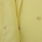 Alessandro Vigilante Yellow Blazer with Coordinating Bra Top, Size 44/40 IT