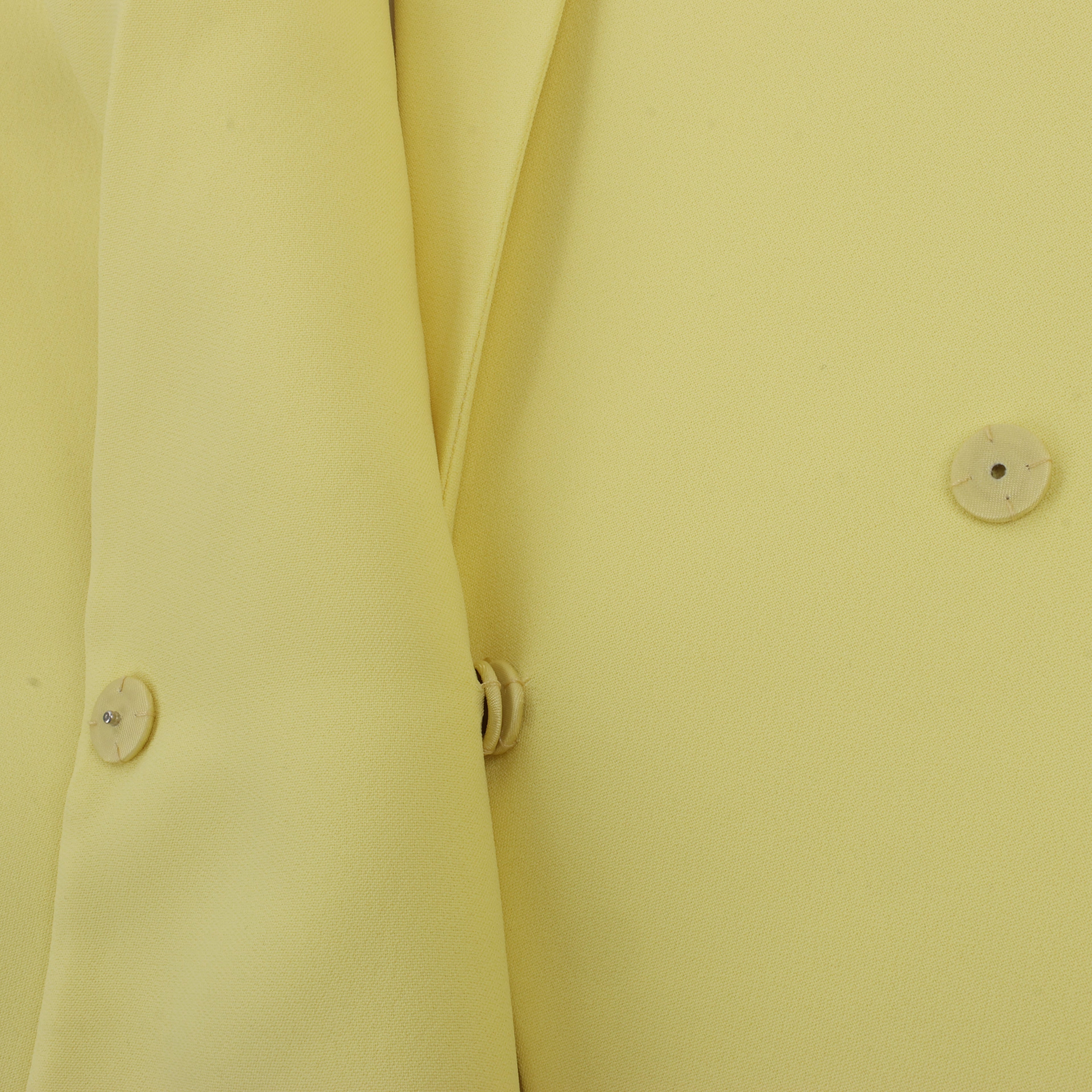 Alessandro Vigilante Yellow Blazer with Coordinating Bra Top, Size 44/40 IT