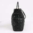 Dior Lady Dior Large Cannage Leather 2Way Handbag in Black