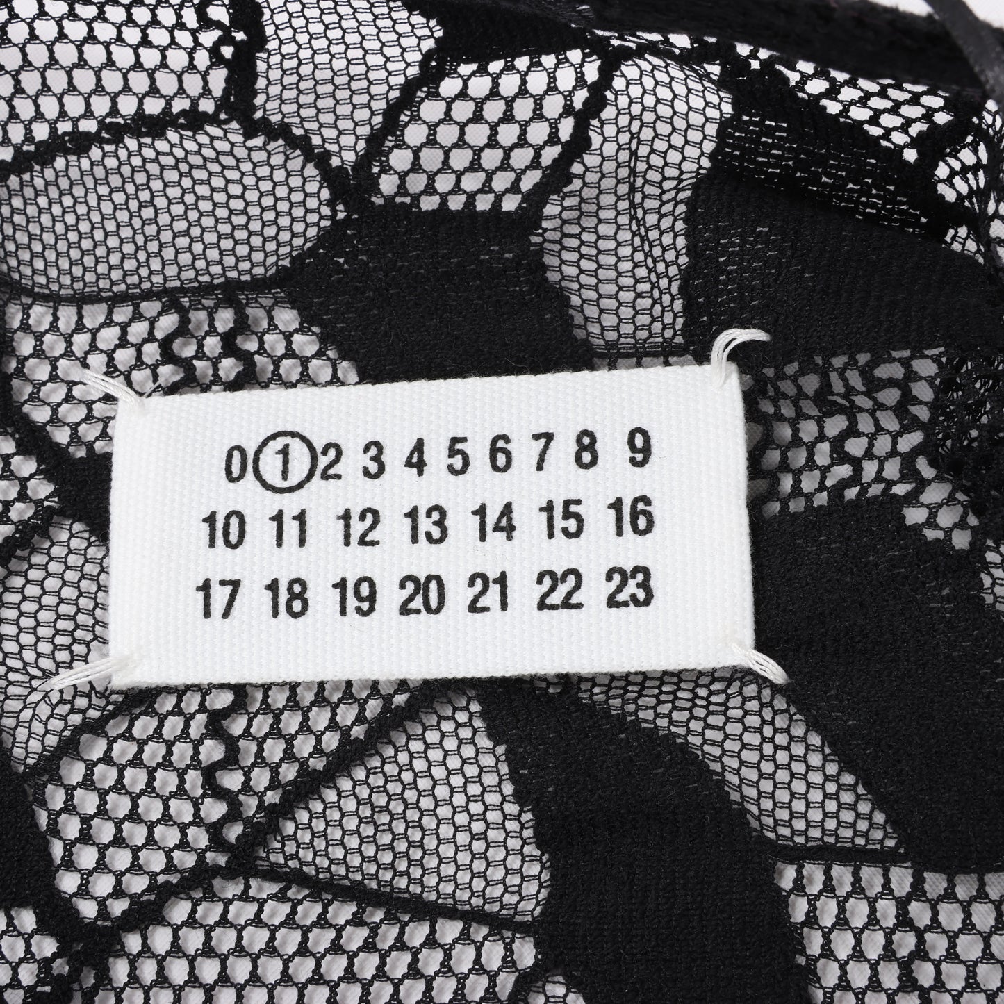 Maison Margiela Black Blazer with Lace Overlay, Size 40