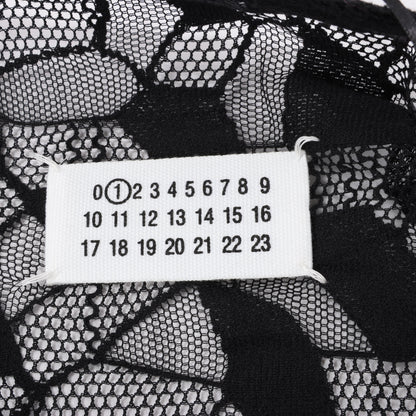 Maison Margiela Black Blazer with Lace Overlay, Size 40