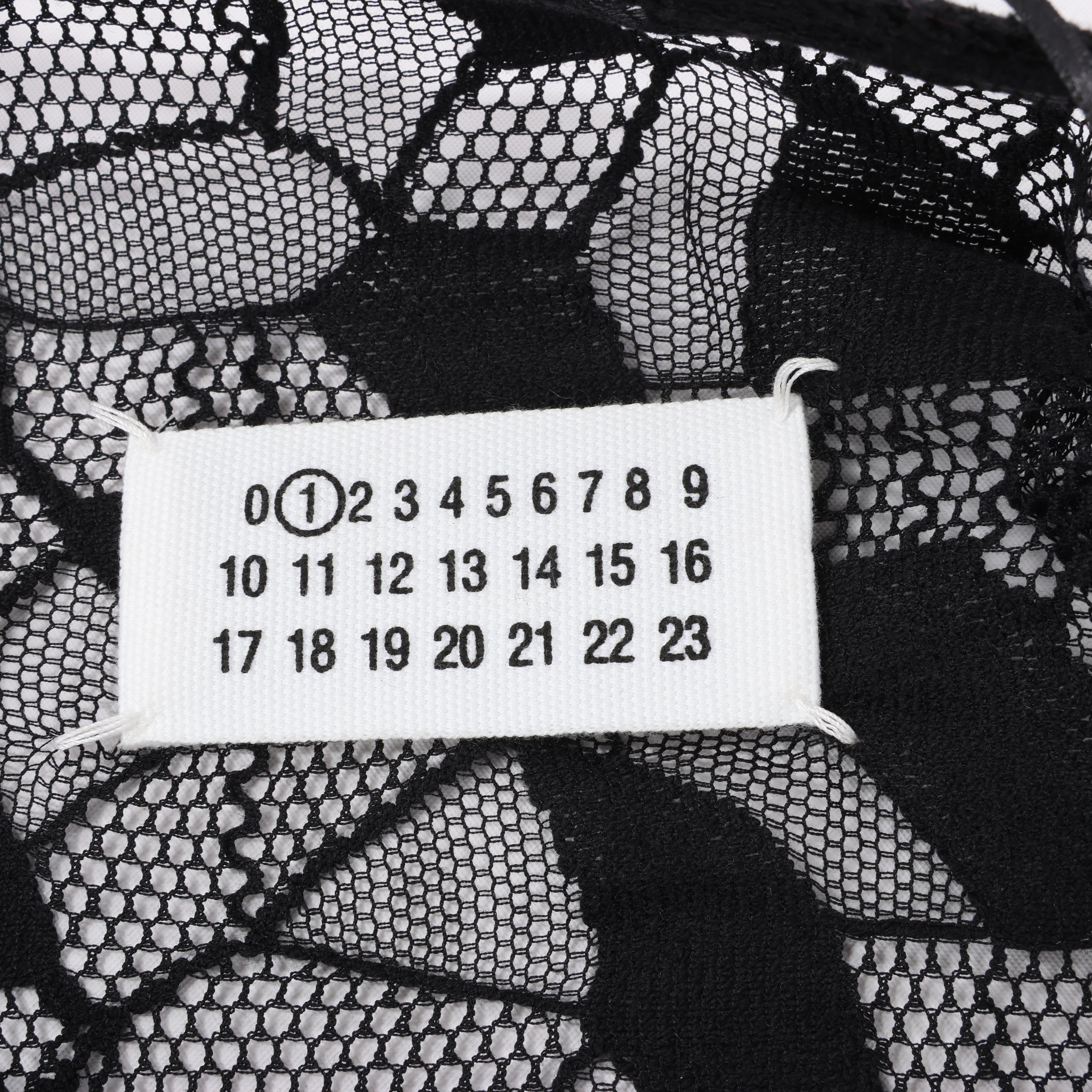 Maison Margiela Black Blazer with Lace Overlay, Size 40